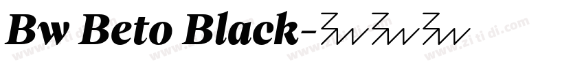 Bw Beto Black字体转换